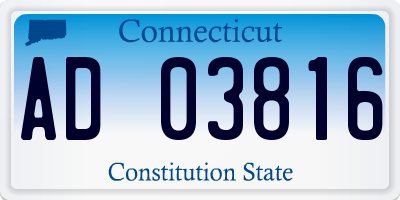 CT license plate AD03816