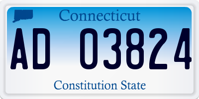 CT license plate AD03824
