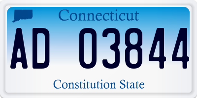 CT license plate AD03844