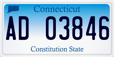 CT license plate AD03846