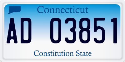 CT license plate AD03851