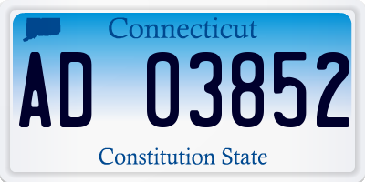 CT license plate AD03852