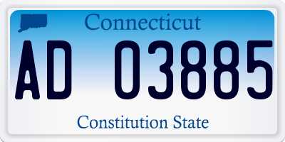 CT license plate AD03885