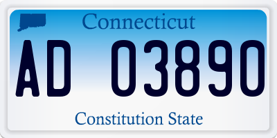 CT license plate AD03890