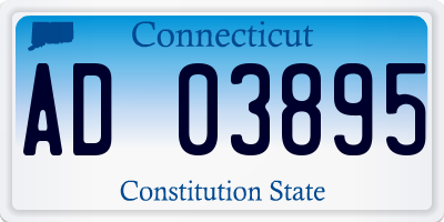 CT license plate AD03895