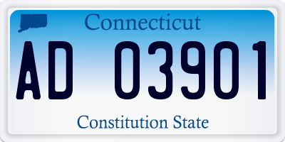 CT license plate AD03901
