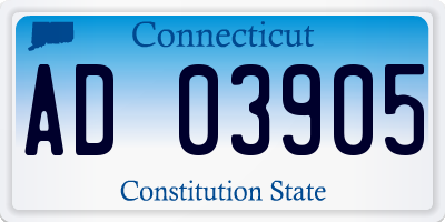 CT license plate AD03905