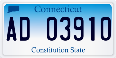 CT license plate AD03910