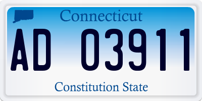 CT license plate AD03911