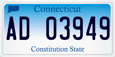 CT license plate AD03949