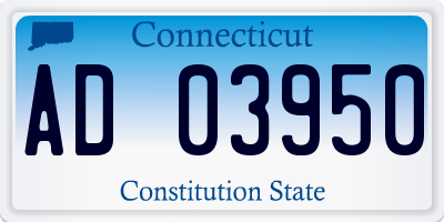 CT license plate AD03950