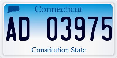 CT license plate AD03975