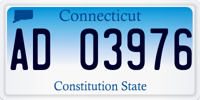 CT license plate AD03976