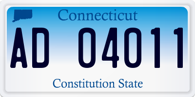 CT license plate AD04011