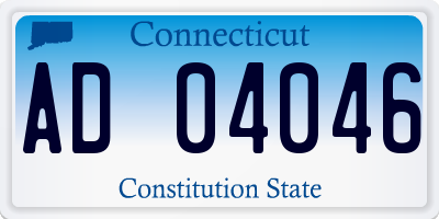 CT license plate AD04046