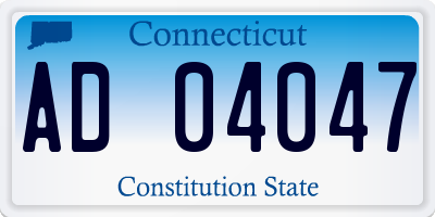 CT license plate AD04047