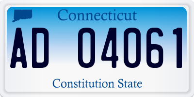 CT license plate AD04061
