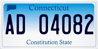 CT license plate AD04082