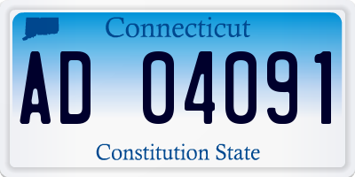 CT license plate AD04091