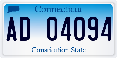 CT license plate AD04094
