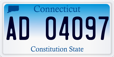 CT license plate AD04097