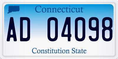 CT license plate AD04098