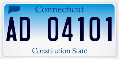CT license plate AD04101