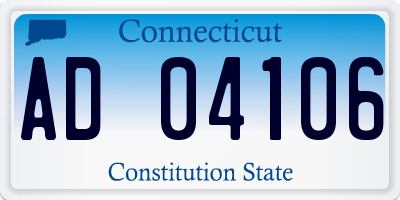 CT license plate AD04106