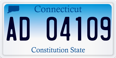 CT license plate AD04109