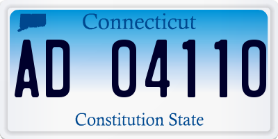 CT license plate AD04110