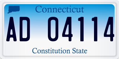 CT license plate AD04114
