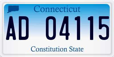 CT license plate AD04115