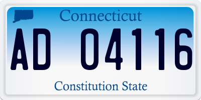 CT license plate AD04116
