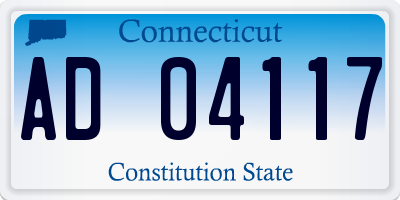 CT license plate AD04117