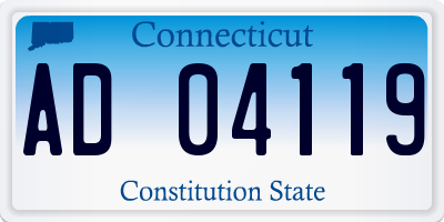CT license plate AD04119
