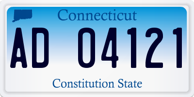 CT license plate AD04121