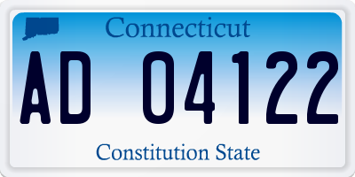 CT license plate AD04122