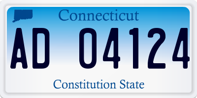 CT license plate AD04124
