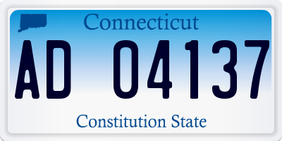CT license plate AD04137