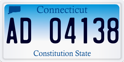 CT license plate AD04138