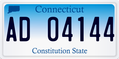 CT license plate AD04144