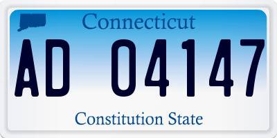 CT license plate AD04147