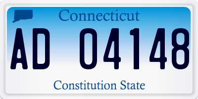 CT license plate AD04148