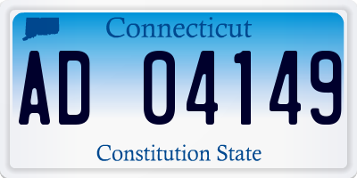CT license plate AD04149