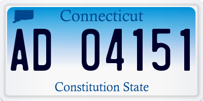 CT license plate AD04151