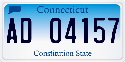 CT license plate AD04157
