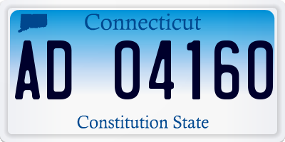 CT license plate AD04160