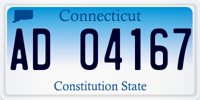 CT license plate AD04167
