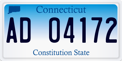 CT license plate AD04172