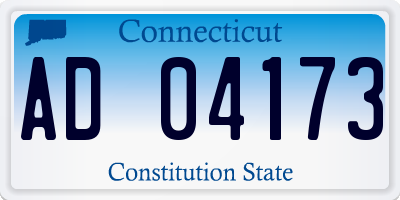 CT license plate AD04173